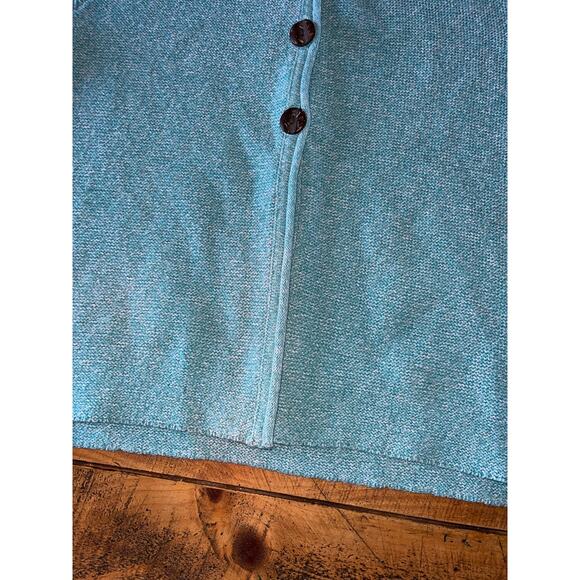 Womens Orvis Blue Cotton Blend Cardigan Sweater‎ Wooden Buttons 60s Style XL - Picture 5 of 7